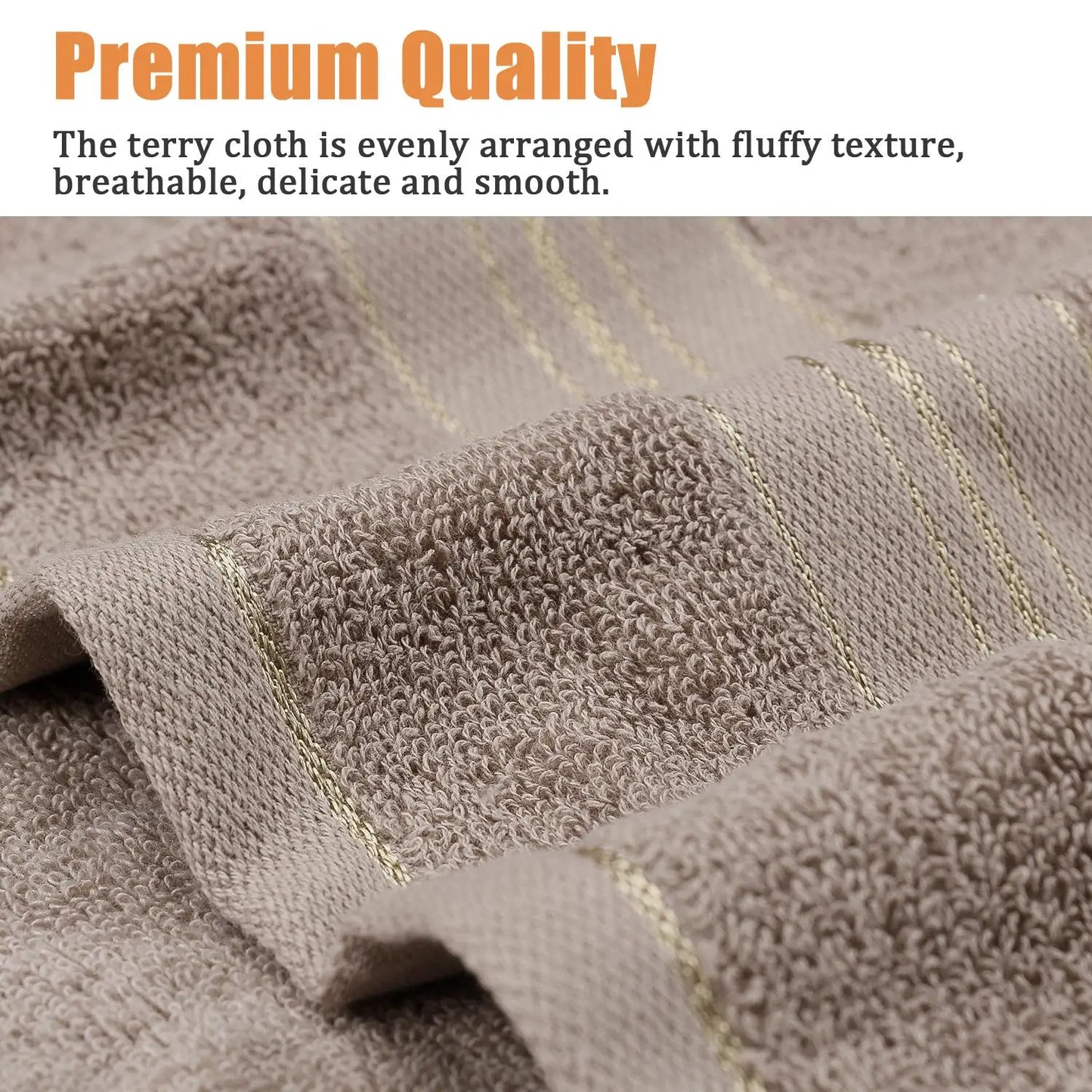 100% Pure Cotton Hand Towels Super Soft Fluffy Absorbent Quick Dry