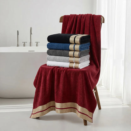 8-Piece Luxury Pure Cotton Bath Towel Set, 2 Bath Towels + 2 Face Towels
