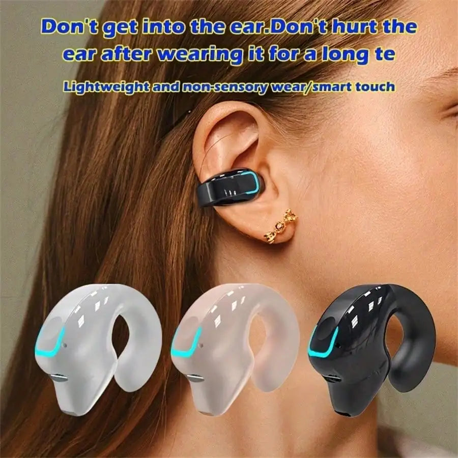 Clip-On Wireless Earbuds – Mini Ear Hook, Noise Cancellation, Universal Controls, Sport-Ready