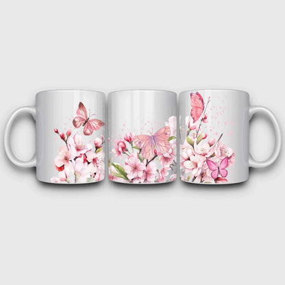 5 sheets flowers UV DTF Cup sticker, glass DTF transfer decal, beautiful butterfly waterproof wipe transfer paper