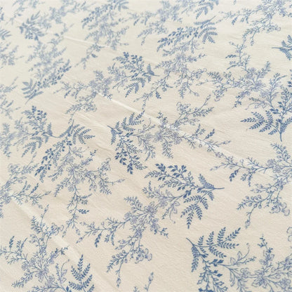 Floral Washed Cotton Fitted Sheet | Single-King