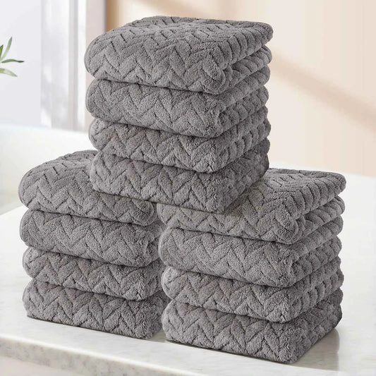 4/8/12-Piece Multi-Purpose Towels Superior Absorbency High Color Fastness Quick-Dry Kitchen, Living Room, Spa, Travel
