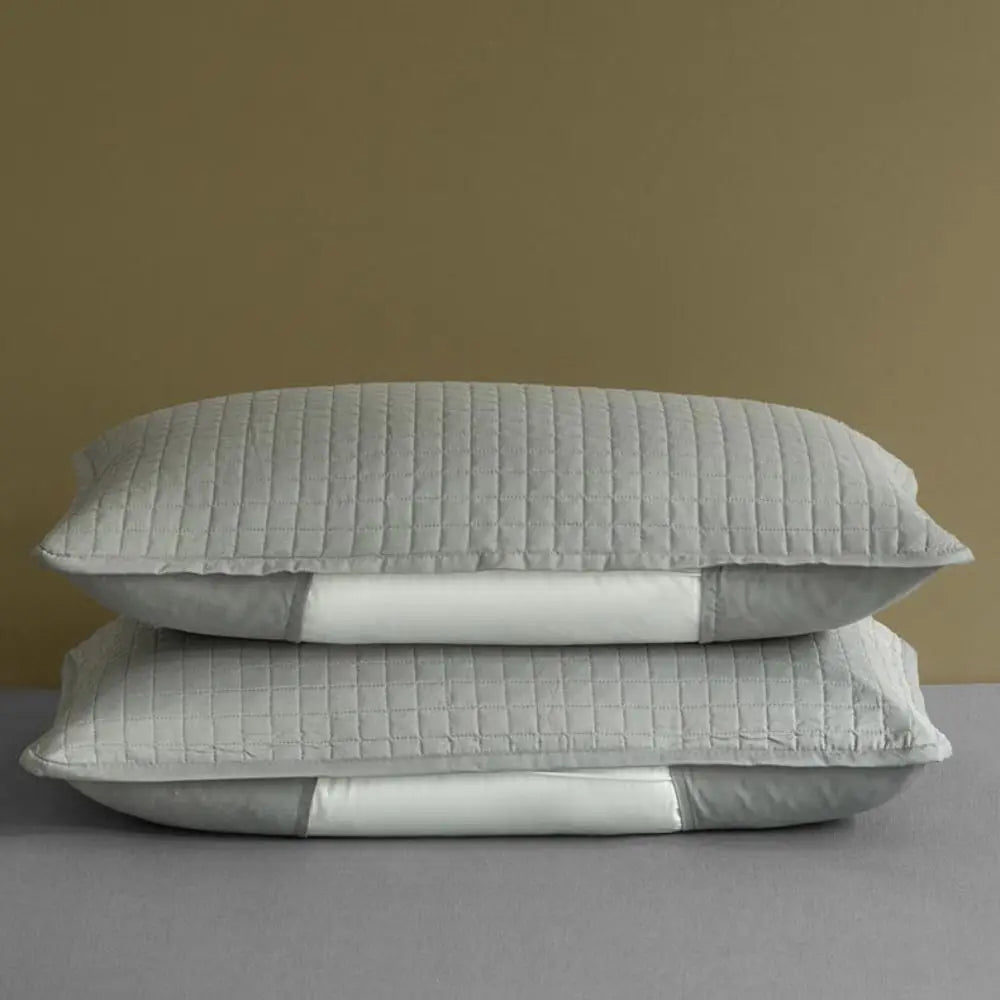 Cotton Anti-Mite Pillow Protector, Half-Pack Grey