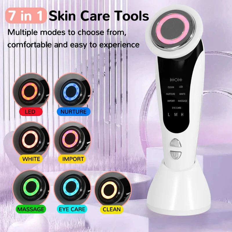7-in-1 LED Facial Massager with Blackhead Remover