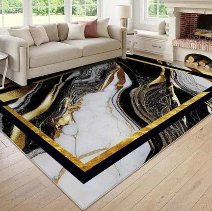 Geometric Large Carpet Light Luxury European and Carpet Home Sofa and Tea Table Mat Indoor Outdoor Carpet Floor Mat Decoration