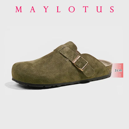 New Boston Clogs Slippers For Women Men Cork Original Sandals Femme Hombre Suede Mules Slides With Arch Mujer Zuecos Shoes