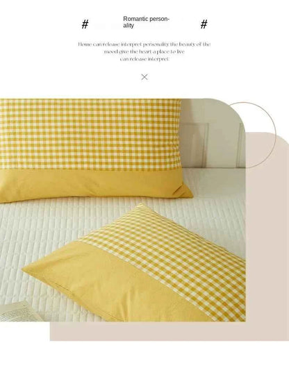 Pillowcase Envelope Style Plaid Couples Plain Ins 48x74cm 100% Pure Cotton Home Textile Household Bedroom Throw Pillow Case