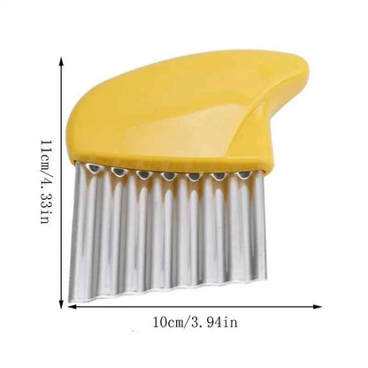 Late-Model Potato Chip Slicer Cutter Vegetable Fruit Corrugated Wavy Knife French Fries Potato Cutter Kitchen Gadget Accessories
