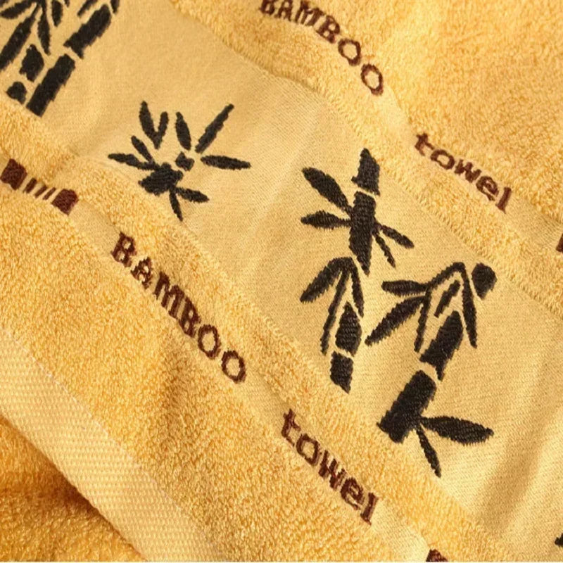 Single Piece Bamboo Fiber Towel, Thickened Quick Dry Absorbent Luxury Soft - Bath Towel
