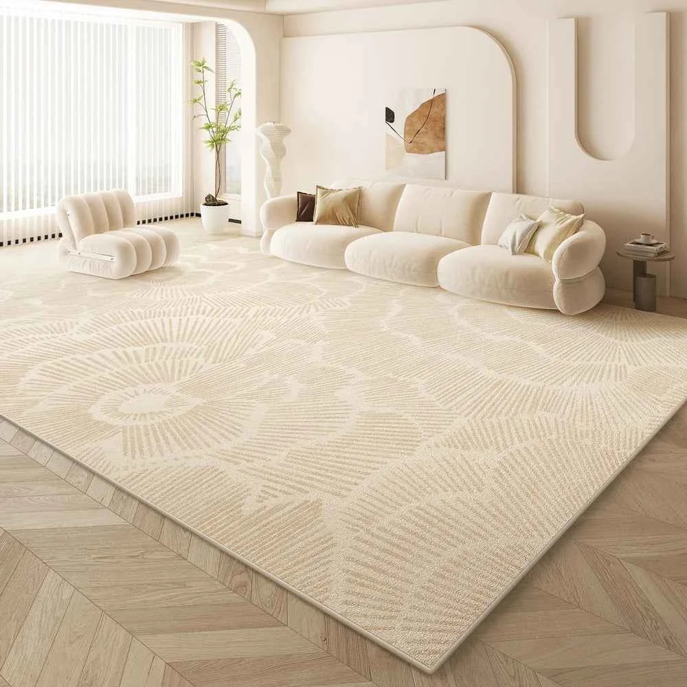 VIAKAMA Creamy Style Luxury Carpet For Living Room, Sofa, Bedroom, Balcony, Anti-Slip Floor Mat, Home Decoration