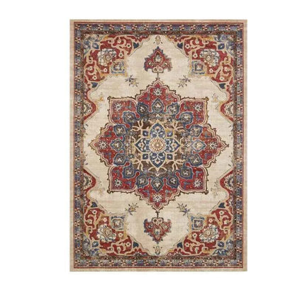 VIKAMA Washable Foldable Imitation Cashmere Carpet Entry Door Mat Persian Retro Style Living Room Bedroom Bed Soft Mat