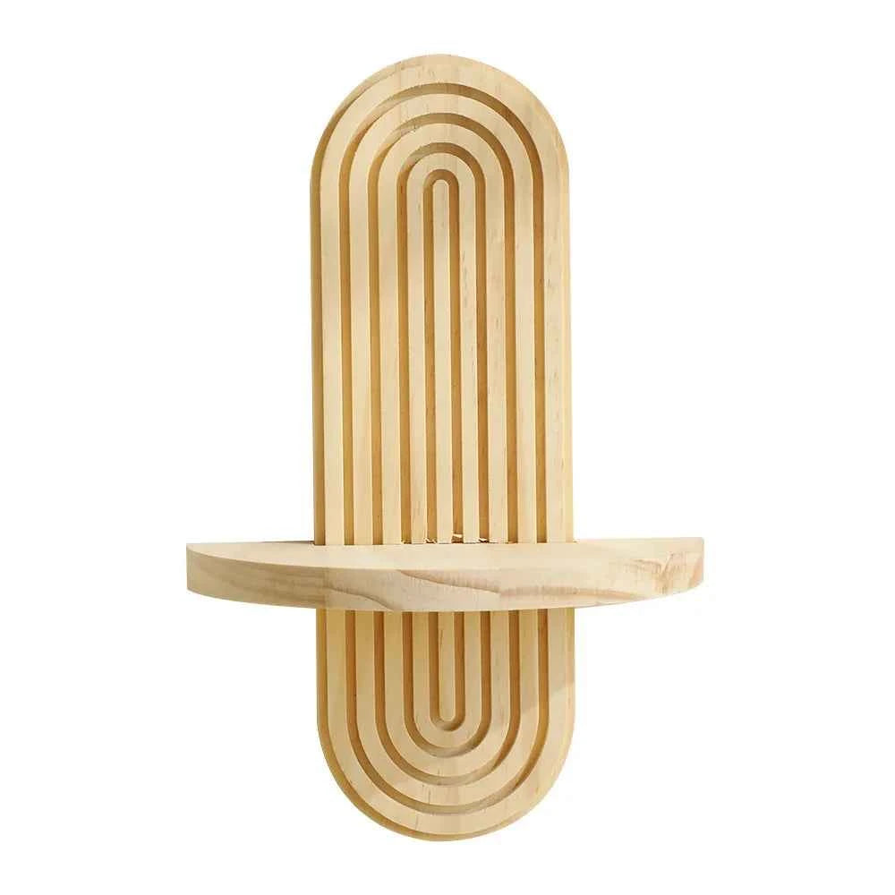 Bohemian Oval Thread Creative Solid Wood Wall Shelf  Wooden Crafts  Home And Living Room Decoration Hanging Decorations