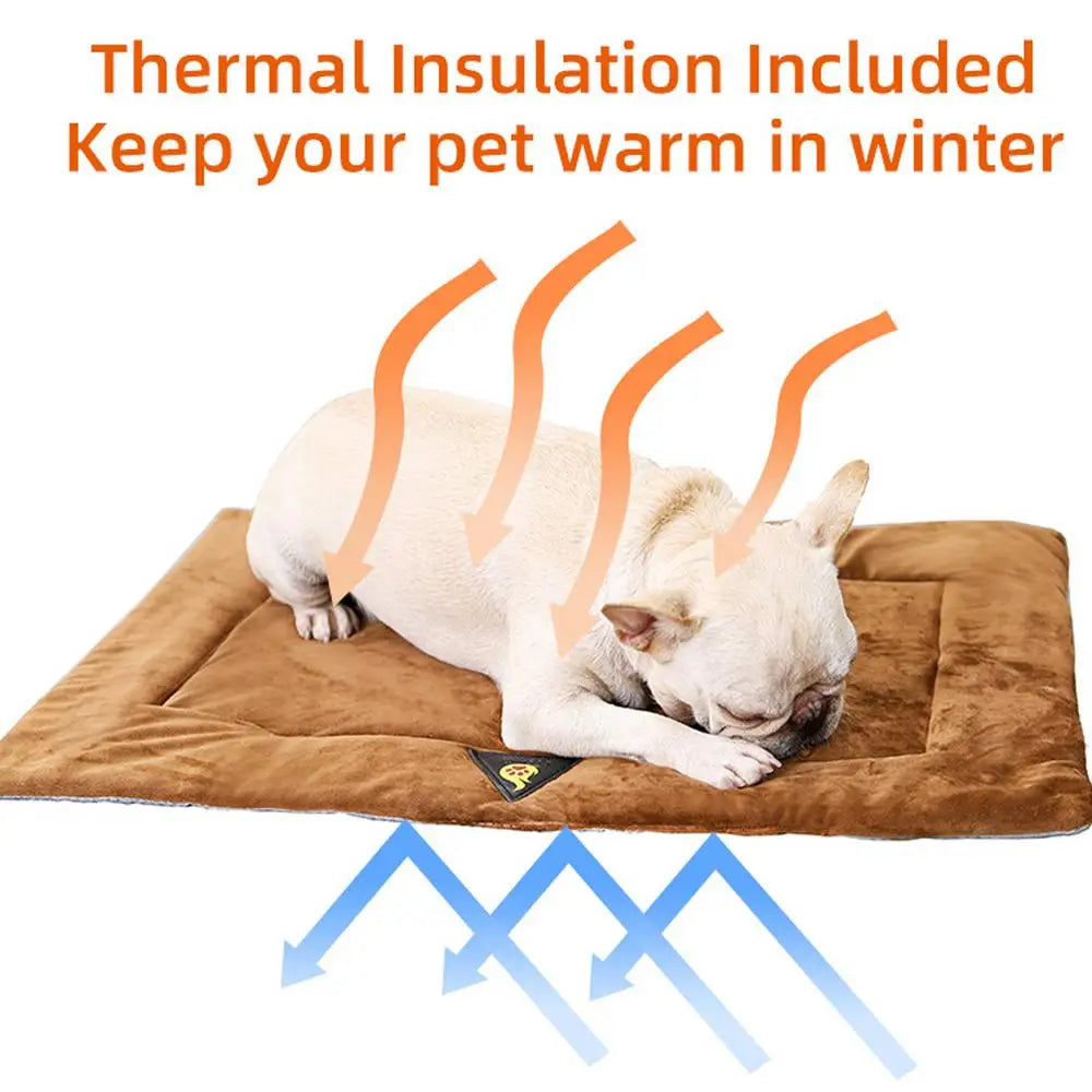 Self-Heating Pet Bed, Flannel, No Batteries Needed