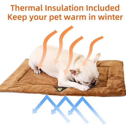 Self-Heating Pet Bed, Flannel, No Batteries Needed