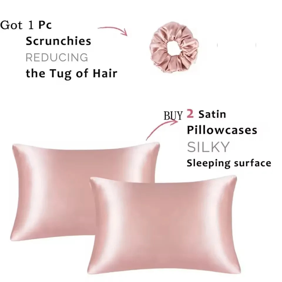 Silky Satin Beauty Pillowcase, Queen Size, Champagne