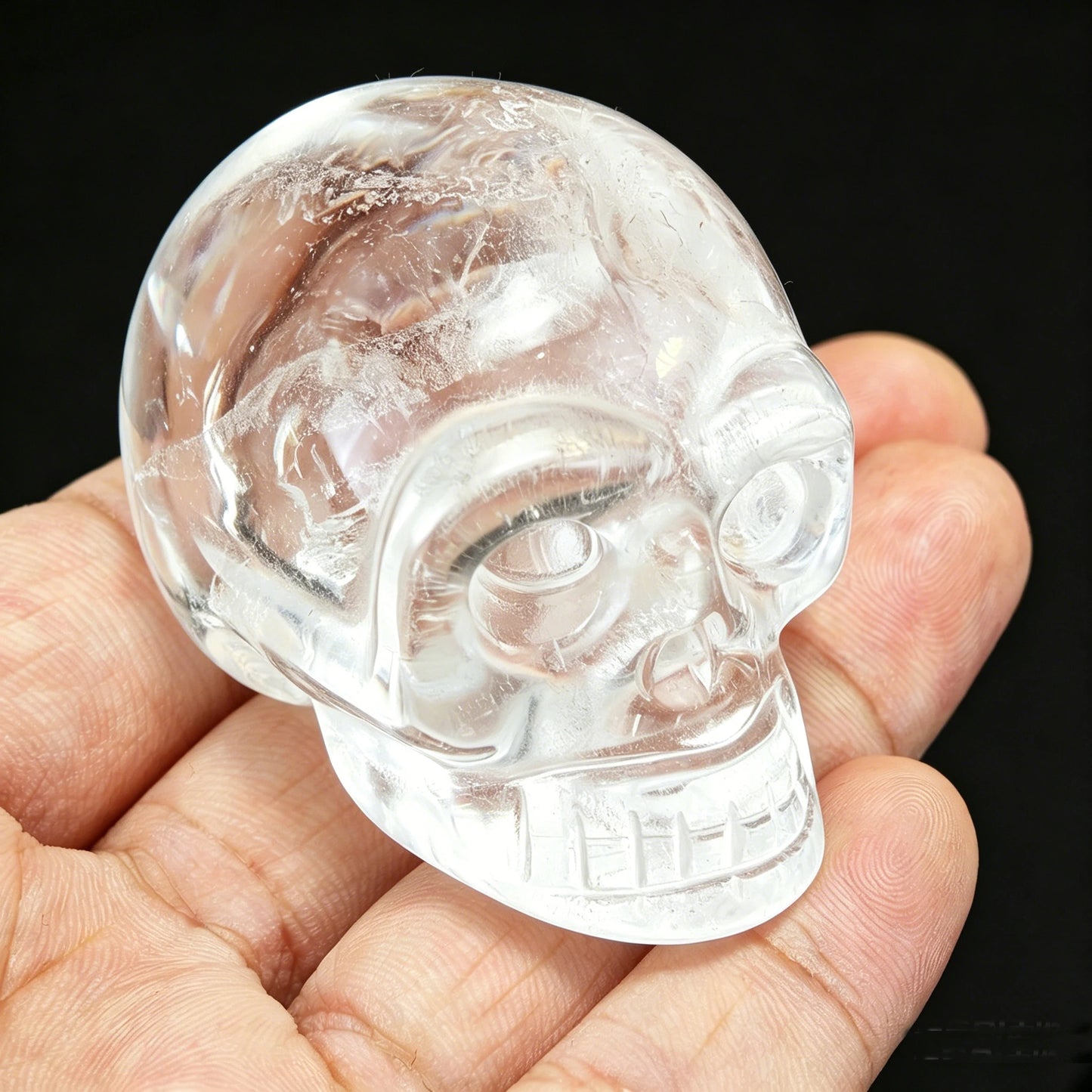 Natural Crystal Skull 2-3in Handmade Lapis Lazuli Obsidian Clear Quartz Labradorite Citrine Rose Quartz Tiger Eye Amethyst Skull Figurine Skull Carving High Quality Home Decor Desk Ornament Office Decor Room Decor Bedroom Dec