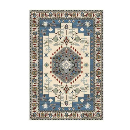 VIKAMA Washable Foldable Imitation Cashmere Carpet Entry Door Mat Persian Retro Style Living Room Bedroom Bed Soft Mat