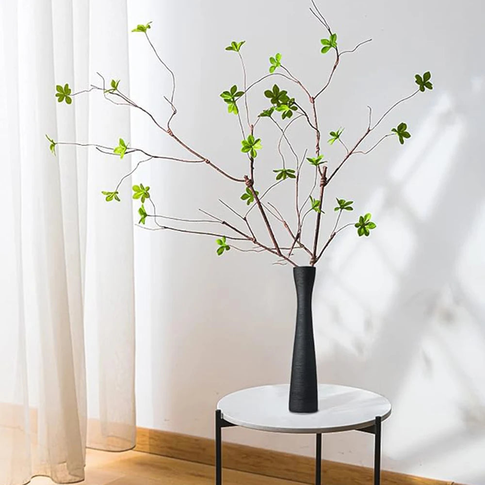 40cm Modern Ceramic Vase White Black Plants Ornaments Minimalist Vase for Living Room Home Office Party Decoration Flower Bottle