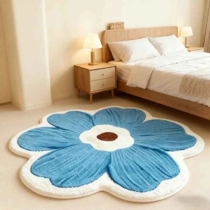 Flower Pattern Bedroom Decor Plush Carpet Fluffy Soft Carpets for Living Room Thick Washable Lounge Floor Mat Home Anti-slip Rug