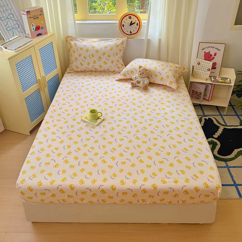 Kawaii Dinosaur Fitted Sheet | Kids Mattress Cover