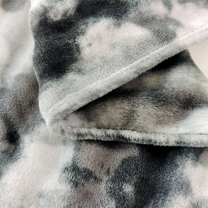 Gradient Bubble Fleece Throw Blanket Cozy Soft Plush Multipurpose Nap Blanket for Bedroom Sofa Faux Rabbit Fur Travel Blankets