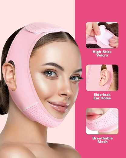 Reusable V-Shape Facial Support Strap