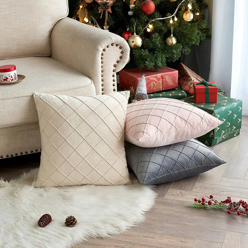 Multi-Color Velvet Cushion Cover, Nordic Style