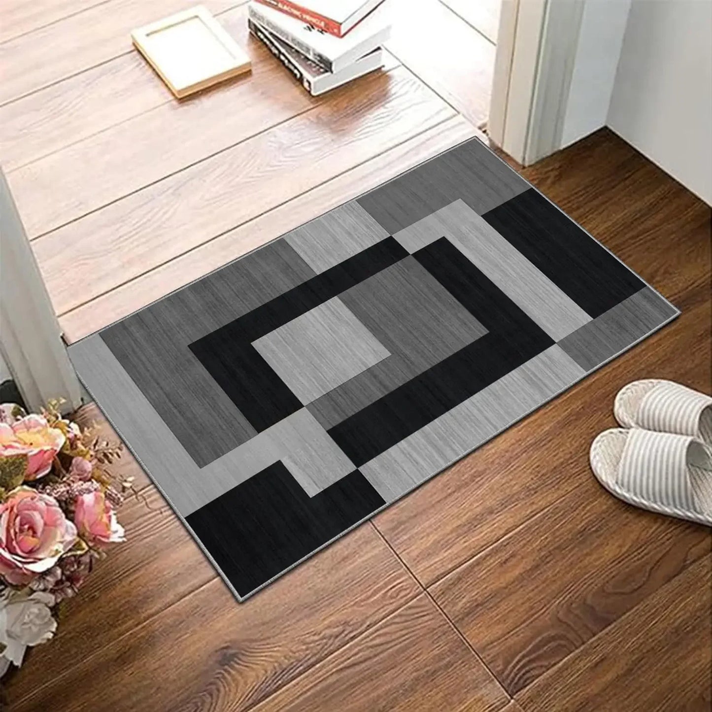 VIKAMA Geometric Style Living Room Carpet – Durable Slip-Resistant Rug for Sofa, Bedroom & Coffee Table
