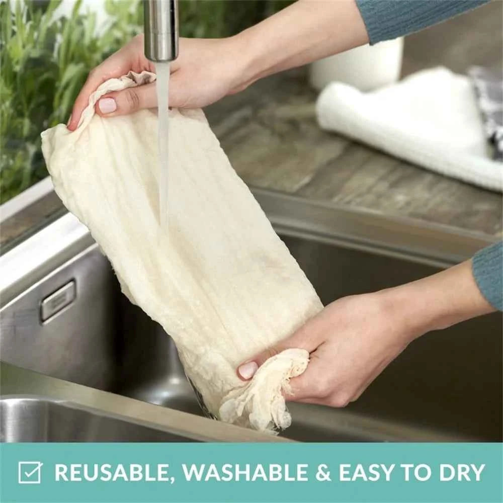 Reusable Cotton Gauze Kitchen Items Tofu Cheese Filter Cloth Butter Milk Coffee Filter Gadgets Dining Bar Home Drawstring Bags