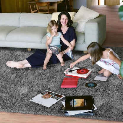 Long Plush Carpet For Living Room Sofa Area Rugs Modern Ultra-Soft Fluffy Floor Mat Kids Bedroom Bedside Rugs Home Decor Gray