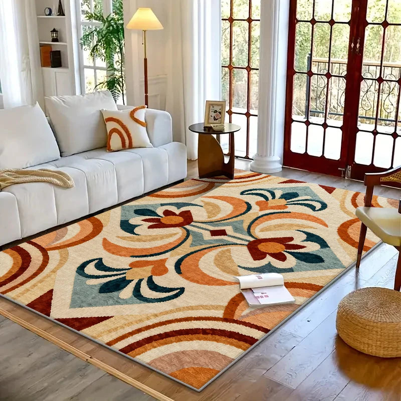 VIKAMA Modern Geometric Area Rug – Anti-Skid Durable Carpet for Living Room, Bedroom & Kids Room