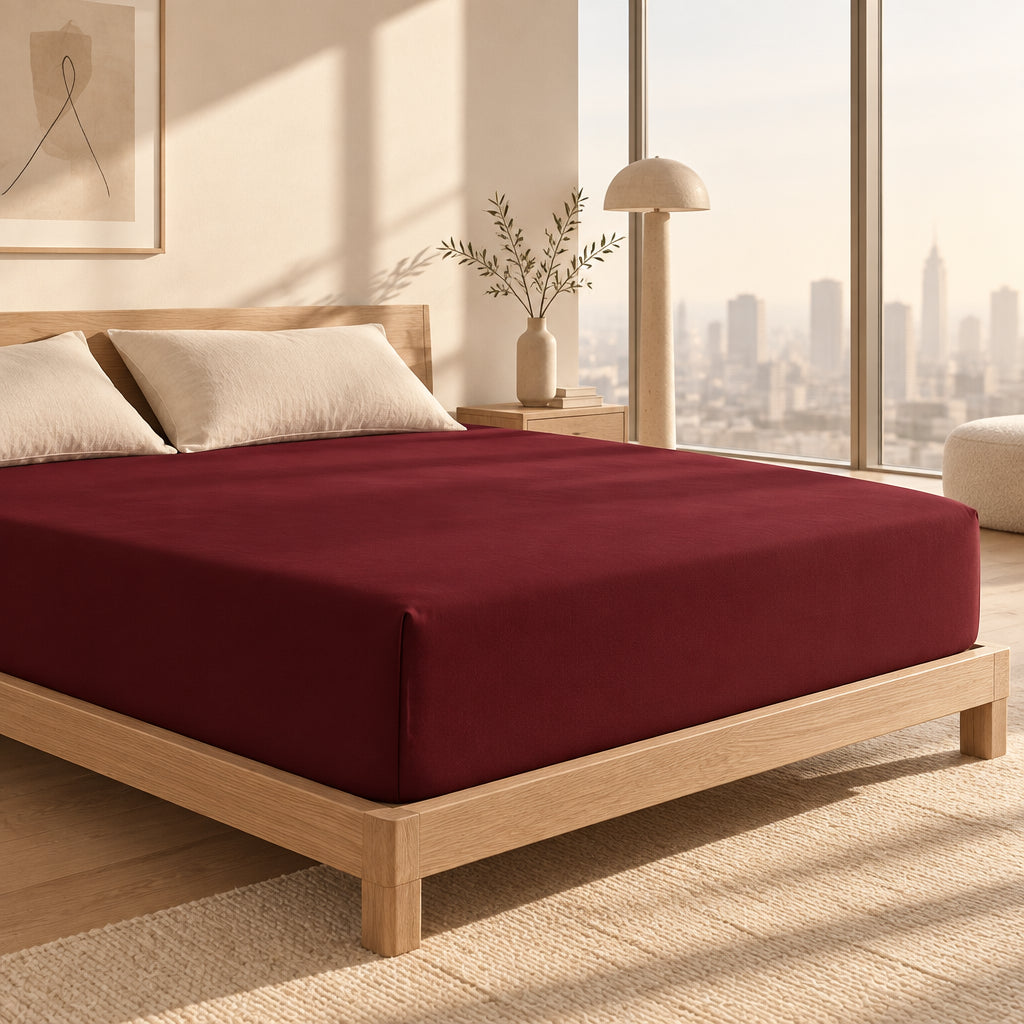 Solid Color Cotton Flat Sheet | Multiple Sizes