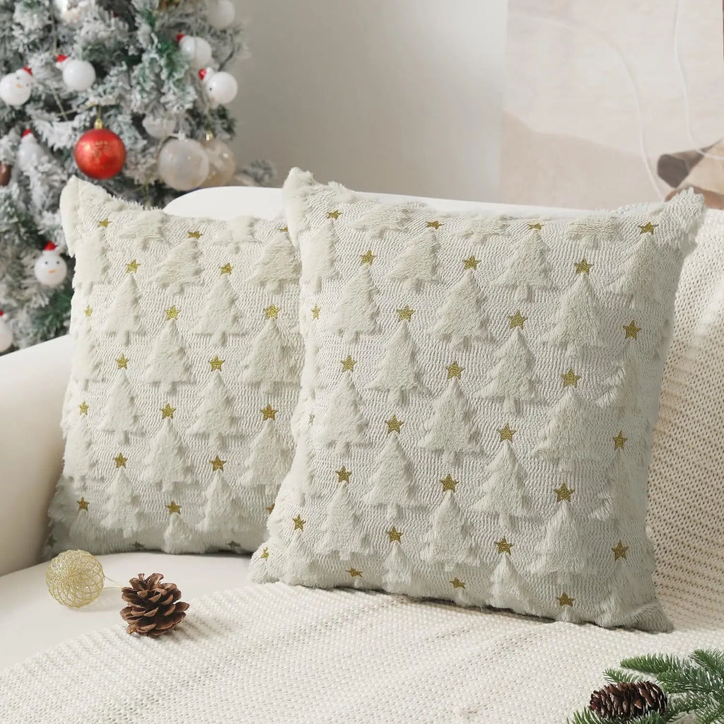 Knitted Spring Tree Decorative Throw Cushion Cover