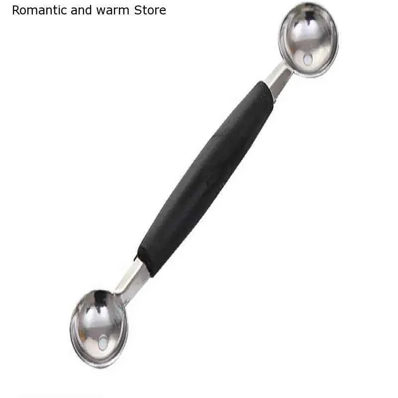 1Pc Household Stainless Steel Double-end Melon Ice Cream Baller Scoop Fruit Spoon Kitchen accessories Gadgets