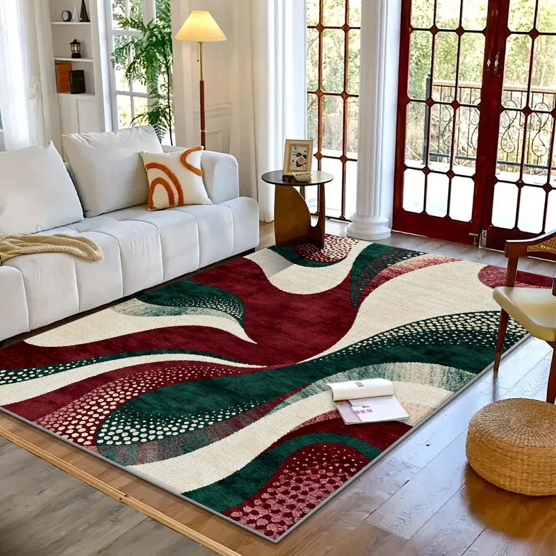VIKAMA Modern Geometric Area Rug – Anti-Skid Durable Carpet for Living Room, Bedroom & Kids Room