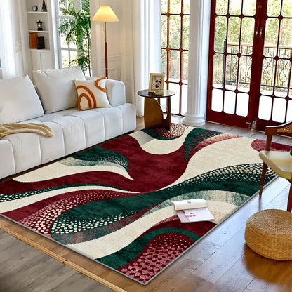 VIKAMA Modern Geometric Area Rug – Anti-Skid Durable Carpet for Living Room, Bedroom & Kids Room