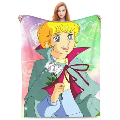Candy Candy Manga Fleece Blankets Drama Adventure Custom Throw Blankets for Sofa Bedding Lounge