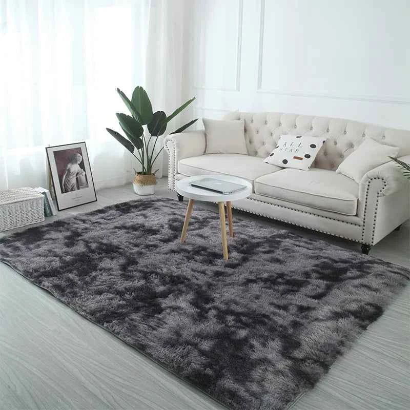Machine Washable Upgrade Rugs for Bedroom, Grey, Fluffy Shaggy Soft Area Rug, Gray Non-Slip Indoor Floor Carpet for everywhere