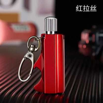 New Multifunctional Match coal oil Lighter Outdoor Waterproof Portable Wine Open Keychain Men Smoking Accessories Gifts