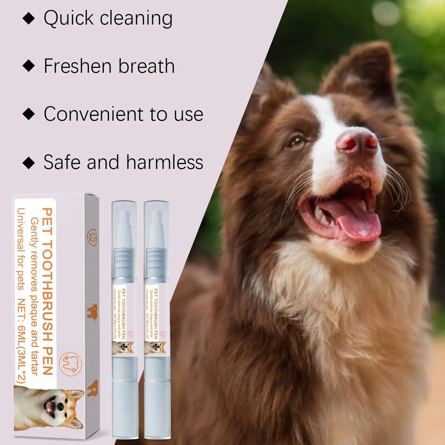 Pet Dental Cleaning Pen – Dog & Cat Tooth Whitener & Fresh Breath Pen