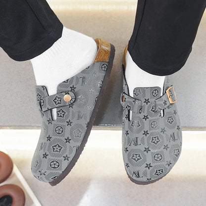 Birkenstock Slippers for Men 2025 New Trendy Brand Outdoor Wear Non-Slip Wear-Resistant Slip-On Cork Couple Closed-Toe Half Slip