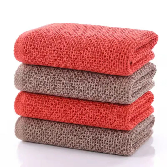 Serviettes de Bain Gaufrées 100 % Coton | Ensemble de Serviettes Absorbantes à Séchage Rapide pour Maison et Hôtel