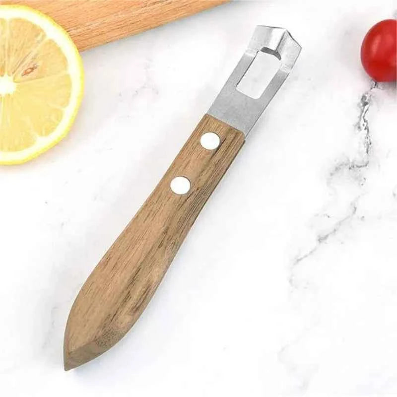 1PC Lemon Peeler Corrosion-resistant Fruit Peeler Eco-friendly Rust-proof Wood Handle Kitchen Tool Paring Knife Kitchen Gadgets