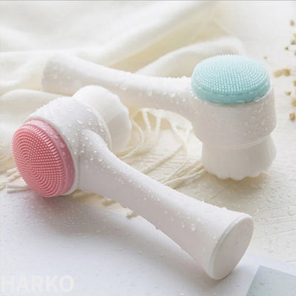 Double-Sided Silicone Facial Cleansing Brush