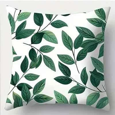 Tropical Leaf-Print Pillowcase ,Sofa bedroom cushion cover, single-sided printing, without pillow core