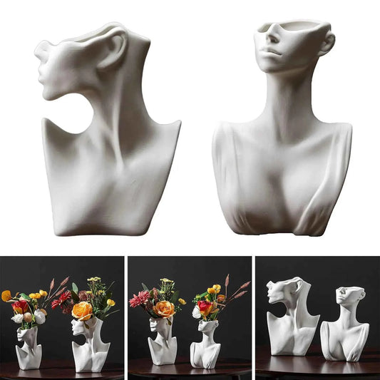 Ceramic Vases Nordic Minimalism Flower Pot Planter Table Centerpieces,Office Living Room,Modern Decorative Vases for Home Decor