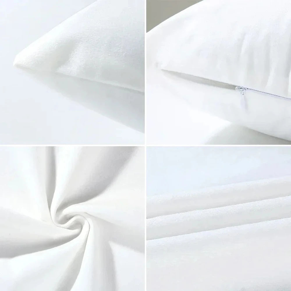 Denim Tear Print Double-Sided Plush Cushion Cover
