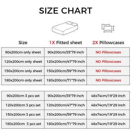 Fashion Flower Print Fitted Sheet, 100% Cotton