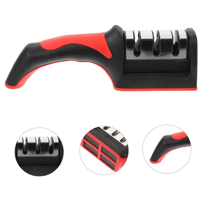 3-Stage Manual Knife Sharpener with Non-Slip Base