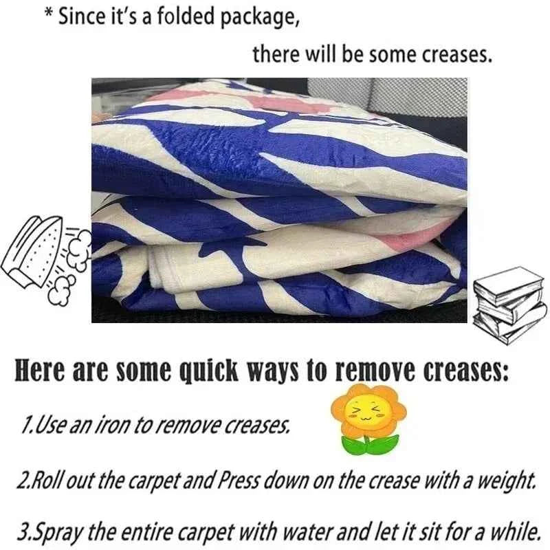 Living Room Carpet Non-slip Soft Machine Washable Floor Mat Bohemian Pink Floral Rug Bedroom Home Decoration Mats Washable Rugs